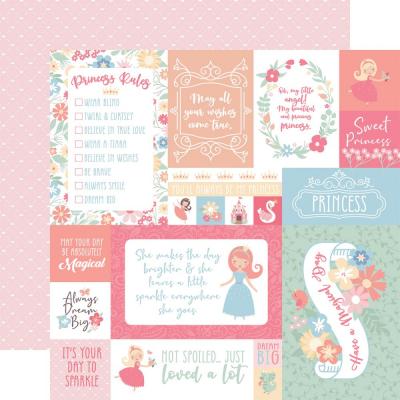 Echo Park Our Little Princess Designpapier - Multi Journaling Cards